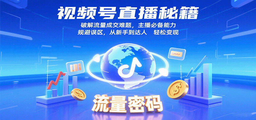 视频号直播秘籍，破解流量成交难题，主播必备能力，规避误区，从新手到达人轻松变现-致富学堂