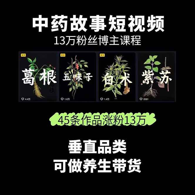 图片[2]-中药文化赛道：溯源故事开发，AI工具实战，平台运营，全方位解锁中医流量变现新路径-致富学堂