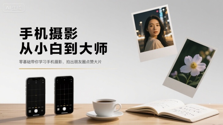 手机摄影从小白到大师，零基础带你学习手机摄影，拍出朋友圈点赞大片-致富学堂