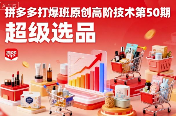 拼多多打爆班原创高阶技术第50期，超级选品-致富学堂