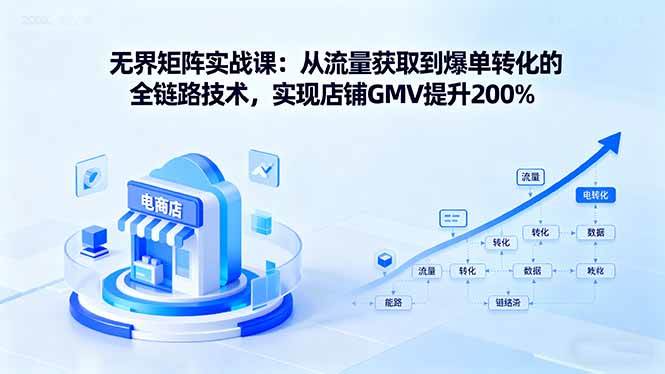 （16104期）无界矩阵实战课：从流量获取到爆单转化的全链路技术，实现店铺GMV提升200%-致富学堂