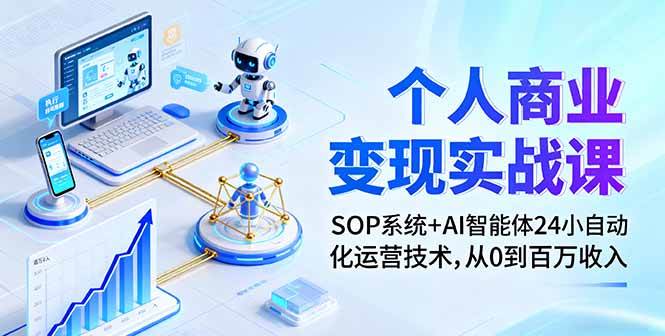 （16111期）个人商业变现实战课：SOP系统+AI智能体24小自动化运营技术，从0到百万收入-致富学堂