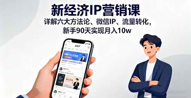 （16194期）新经济IP营销课：详解六大方法论、微信IP、流量转化，新手90天实现月入10w-致富学堂