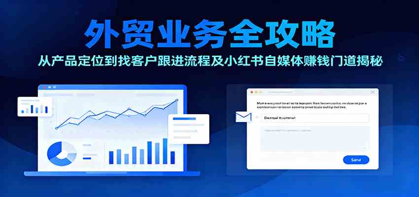 外贸业务全攻略：从产品定位到找客户跟进流程及小红书自媒体赚钱门道揭秘-致富学堂