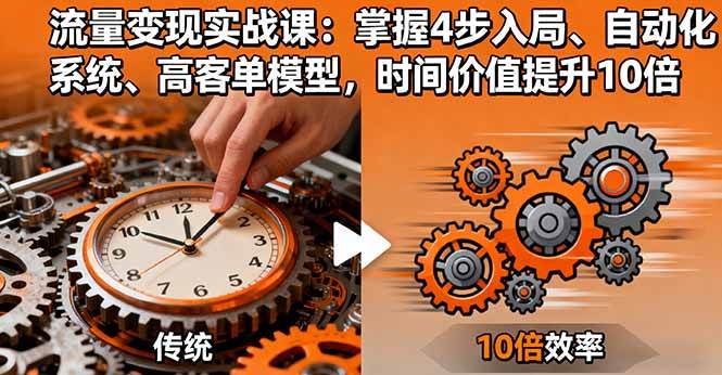 （16197期）流量变现实战课：掌握4步入局、自动化系统、高客单模型，时间价值提升10倍-致富学堂