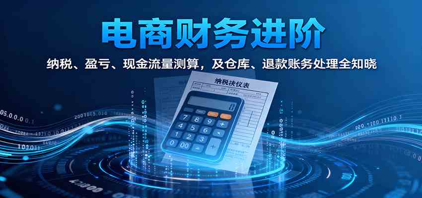 电商财务进阶：纳税、盈亏、现金流量测算，及仓库、退款账务处理全知晓-致富学堂