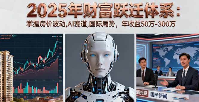 （16217期）2025年财富跃迁体系：掌握房价波动,AI赛道,国际局势，年收益50万-300万-致富学堂