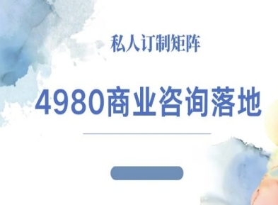 4980商业咨询师落地课程-ip运营高客单教程-致富学堂
