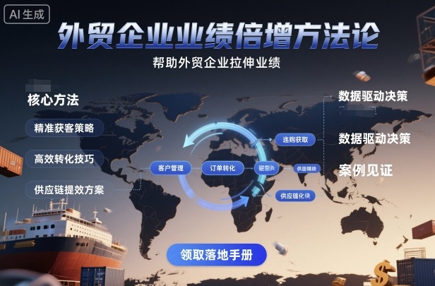 外贸企业业绩倍增方法论，帮助外贸企业拉伸业绩-致富学堂