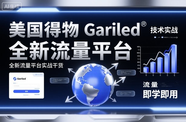 美国得物Gariled技术实战，全新流量平台​实战干货，即学即用-致富学堂