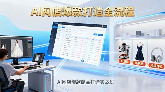 （16326期）AI网店爆款商品打造实战班：AI技术实现商品图智能处理，快速搭建AI网店-致富学堂