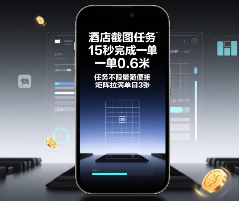 酒店截图任务，15秒完成一单，一单0.6米，任务不限量随便接，矩阵拉满单日3张【揭秘】-致富学堂
