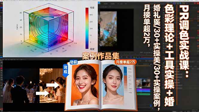 （16336期）PR调色实战课：色彩理论+工具实操+婚礼医美/30+实操案例，月接单超2万-致富学堂