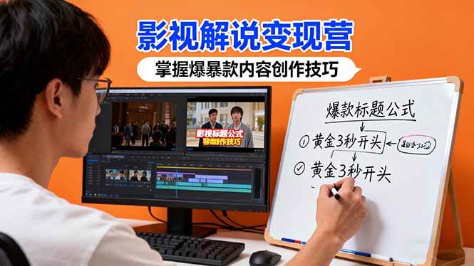 （16348期）影视解说变现营：通过30+实战案例爆款内容创作技巧，掌握影视解说盈利密码-致富学堂