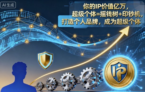 你的IP价值亿万，超级个体=摇钱树+印钞机，打造个人品牌，成为超级个体-致富学堂