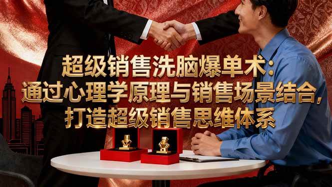 （16370期）超级销售洗脑爆单术：通过心理学原理与销售场景结合,打造超级销售思维体系-致富学堂