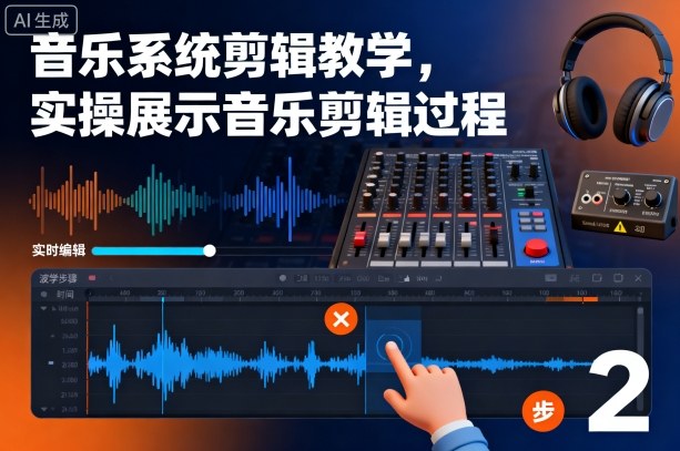 音乐系统剪辑教学，实操展示音乐剪辑过程-致富学堂