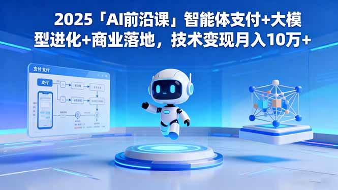 （16384期）2025「AI前沿课」智能体支付+大模型进化+商业落地，技术变现月入10万+-致富学堂