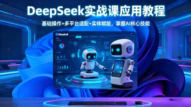（16391期）DeepSeek实战课应用教程、基础操作+多平台适配+实体赋能，掌握AI核心技能-致富学堂