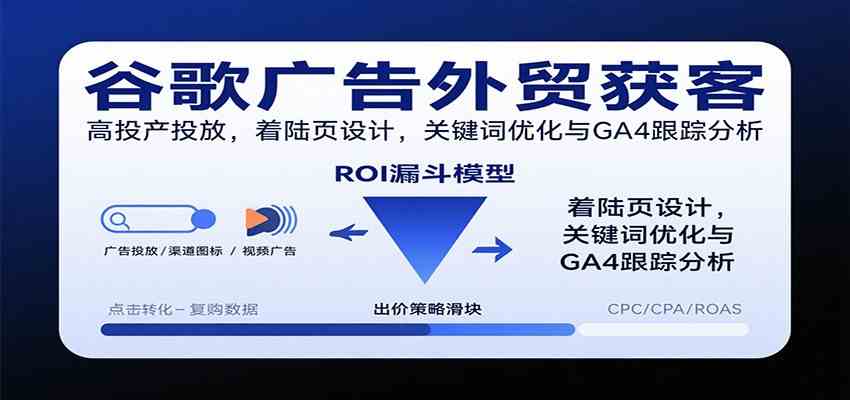谷歌广告外贸获客，高投产投放，着陆页设计，关键词优化与GA4跟踪分析-致富学堂