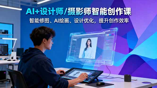 （16398期）AI+设计师/摄影师智能创作课：智能修图、AI绘画、设计优化，提升创作效率-致富学堂