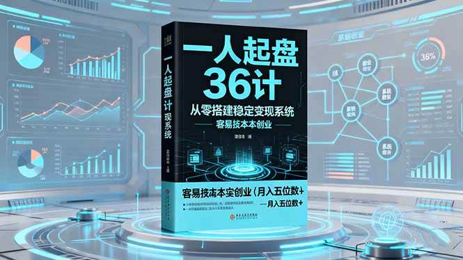 （16408期）一人起盘36计：从零搭建稳定变现系统，实现低成本创业，月入五位数+-致富学堂