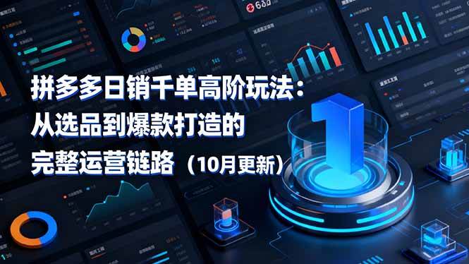 （16404期）拼多多日销千单高阶玩法：从选品到爆款打造的完整运营链路（10月更新）-致富学堂