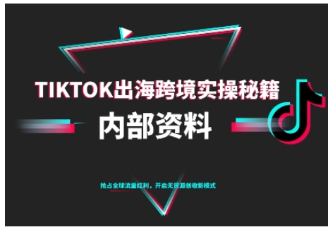 TikTok跨境电商0-1搭建运营，TK出海跨境实操秘籍（10月更新）-致富学堂