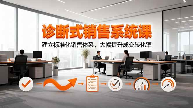 （16435期）诊断式销售系统课，建立标准化销售体系，大幅提升成交转化率-致富学堂