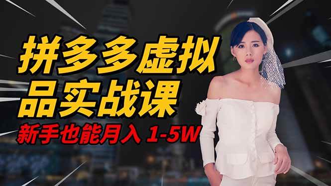 （16492期）2025 拼多多虚拟品系统实战课，轻资产项目，可矩阵开工作室，新手也能…-致富学堂