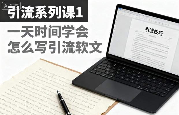 引流系列课1，一天时间学会怎么写引流软文-致富学堂