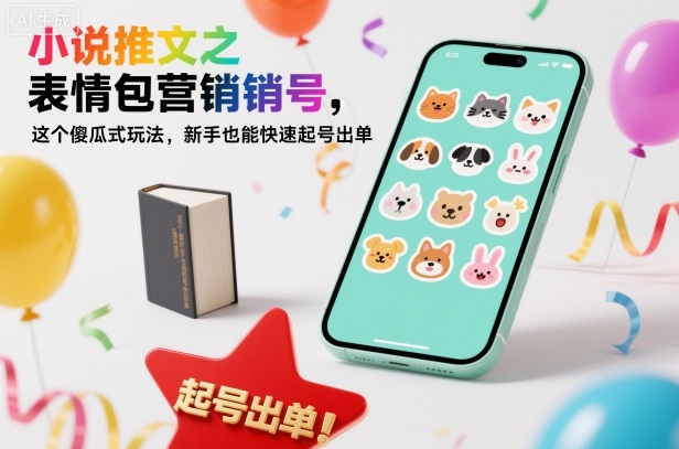 小说推文之表情包营销号，这个傻瓜式玩法，新手也能快速起号出单-致富学堂