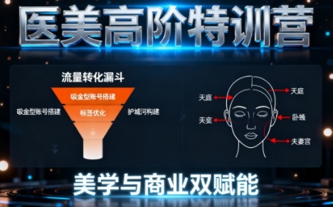 0-1000W医美高阶特训营课程，美学与商业双赋能-致富学堂