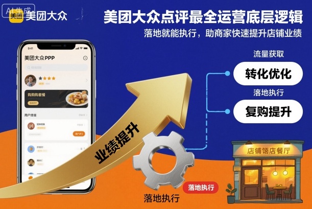 美团大众点评最全运营底层逻辑，落地就能执行，助商家快速提升店铺业绩-致富学堂