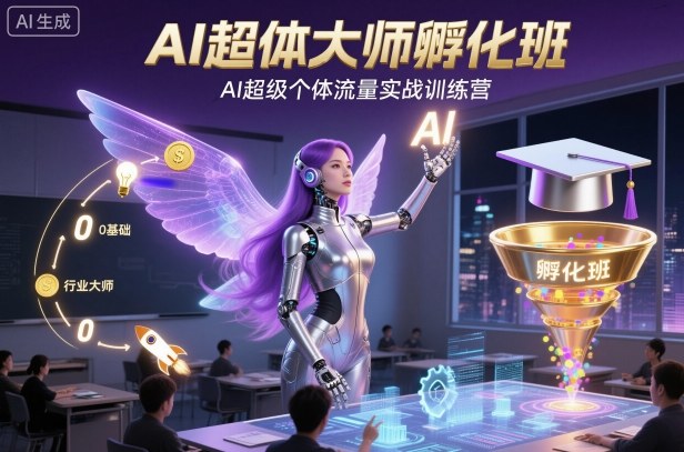 AI超体大师孵化班，AI超级个体流量实战训练营-致富学堂