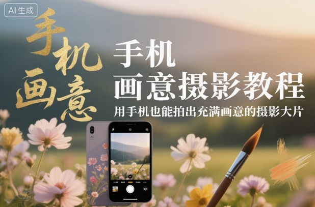 手机画意摄影教程，用手机也能拍出充满画意的摄影大片-致富学堂