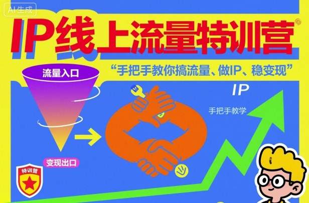 IP线上流量特训营，手把手教你搞流量、做IP、稳变现-致富学堂