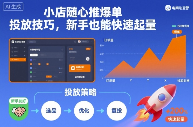 小店随心推爆单投放技巧，新手也能快速起量-致富学堂