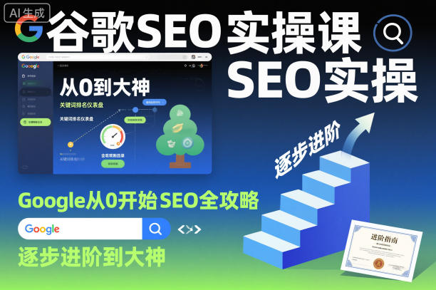 谷歌SEO实操课，Google从0开始SEO全攻略，逐步进阶到大神-致富学堂