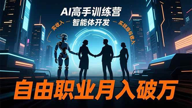 （16602期）AI高手训练营3.0，ChatGPT，Midjourney，智能体开发，自由职业月入破万-致富学堂