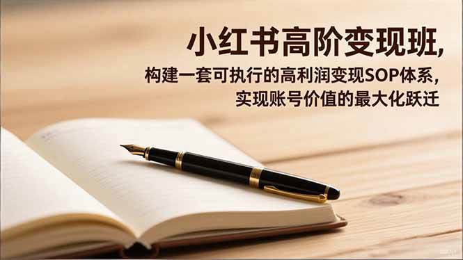 （16633期）小红书高阶变现班，构建一套可执行的高利润变现SOP体系，实现账号价值的最大化跃迁-致富学堂