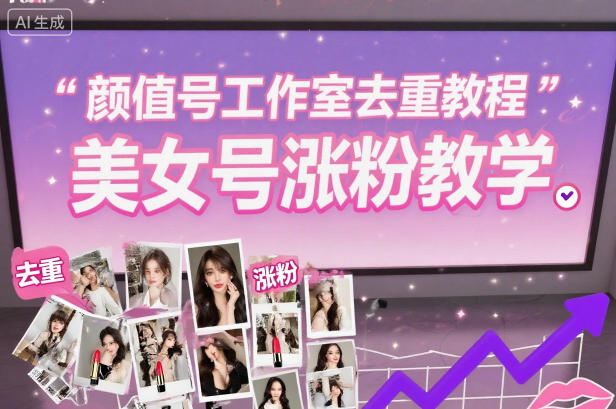 颜值号工作室去重教程，美女号涨粉教学-致富学堂