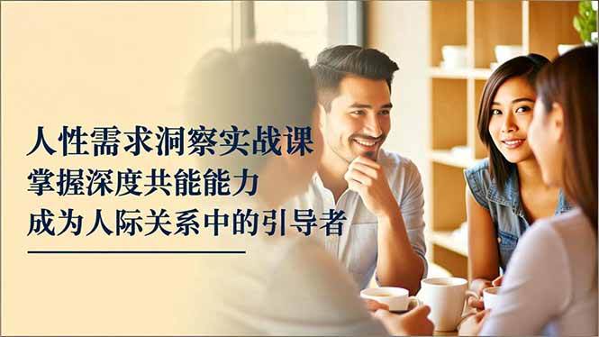（16683期）人性需求洞察实战课，掌握深度共感能力，成为人际关系中的引导者-致富学堂