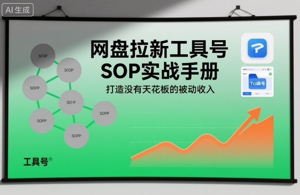网盘拉新工具号SOP实战手册，打造没有天花板的被动收入-致富学堂