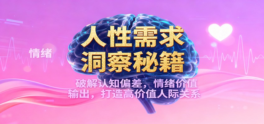 人性需求洞察秘籍，破解认知偏差，情绪价值输出，打造高价值人际关系-致富学堂