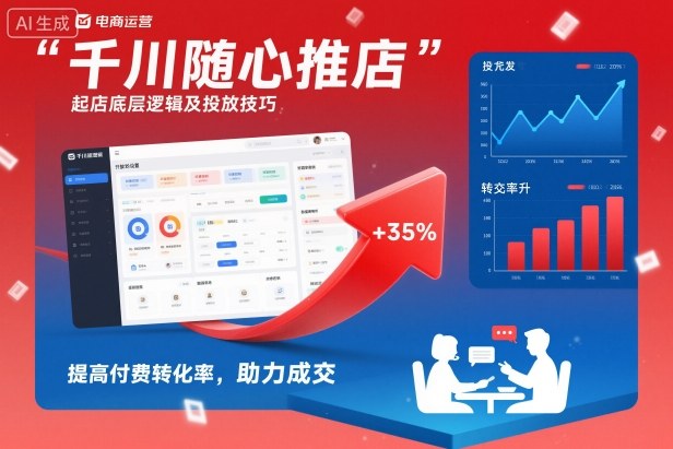 千川随心推起店底层逻辑及投放技巧，提高付费转化率，助力成交-致富学堂