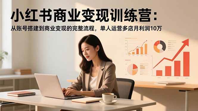 （16698期）小红书商业变现训练营：从账号搭建到商业变现的完整流程，单人运营多店月利润10万-致富学堂
