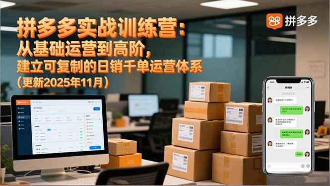 （16700期）拼多多实战训练营：从基础运营到高阶，建立可复制的日销千单运营体系（更新11月）-致富学堂