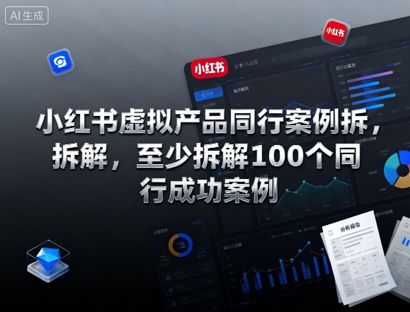小红书虚拟产品同行案例拆解，至少拆解100个同行成功案例（完结）-致富学堂