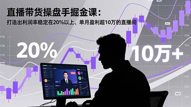 （16727期）直播带货操盘手掘金课：打造出利润率稳定在20%以上、单月盈利超10万的直播间-致富学堂